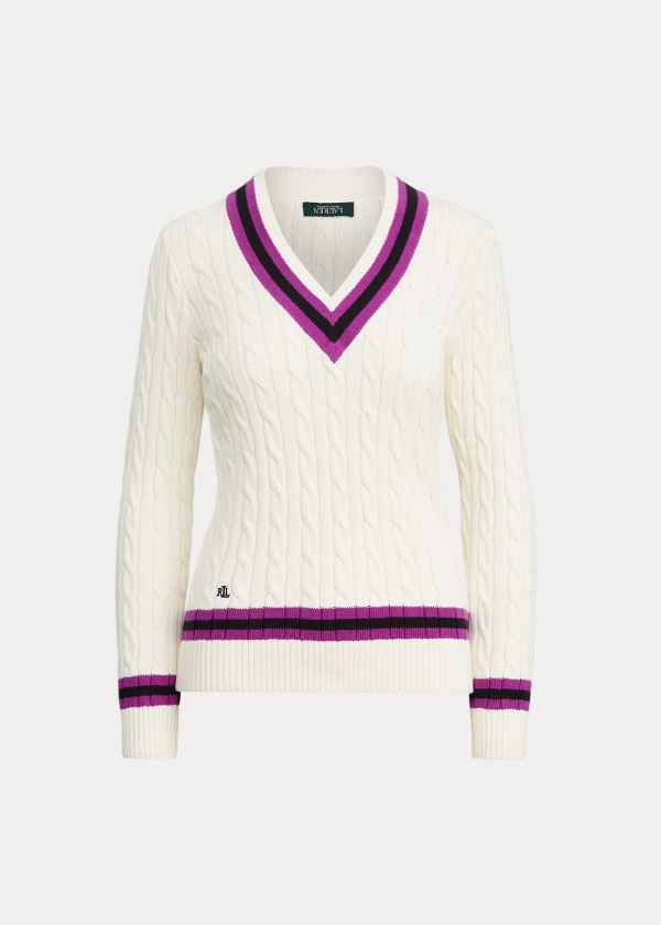 Women's Ralph Lauren Cotton Cricket Sweater | 093465NOR